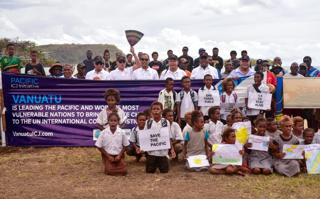 On day 2 of the summit in Port Vila as ministers and government officials join a community-led action. Photo: Pacific Islands Climate Action Network (PICAN)