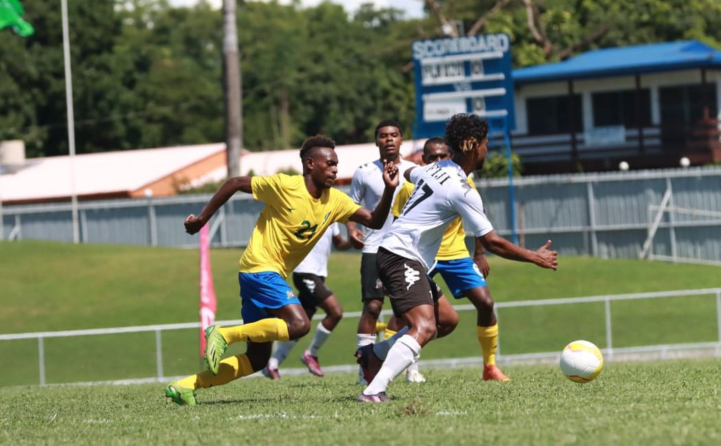 Action from the game between Solomon Islands and FijiU-20s in Lautoka Photo: Fiji Football Association