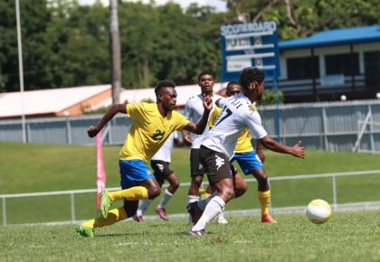 Action from the game between Solomon Islands and FijiU-20s in Lautoka Photo: Fiji Football Association