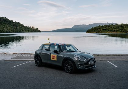 Peter and Shirley's vaka for the upcoming charity race from Paihia to Invercargill