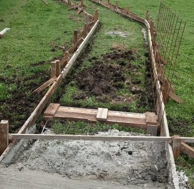 Last section of the footpath to be completed.