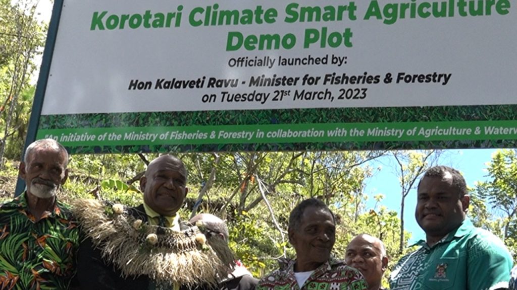 Photo from the opening of the Climate Smart Agriculture Initiative at the Korotari Forestry Station’s Nursery in Labasa, Fiji.