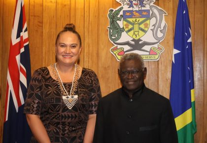 PM Sogavare and NZ’s Deputy Prime Minister and Associate Foreign Affairs Minister, Honorable Carmel Sepuloni