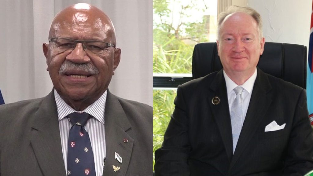 Prime Minister Sitiveni Rabuka and suspended Director of Public Prosecution Christopher Pryde Prime Minister Sitiveni Rabuka and suspended Director of Public Prosecution Christopher Pryde