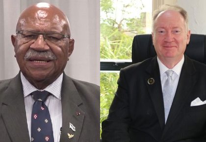 Prime Minister Sitiveni Rabuka and suspended Director of Public Prosecution Christopher Pryde Prime Minister Sitiveni Rabuka and suspended Director of Public Prosecution Christopher Pryde