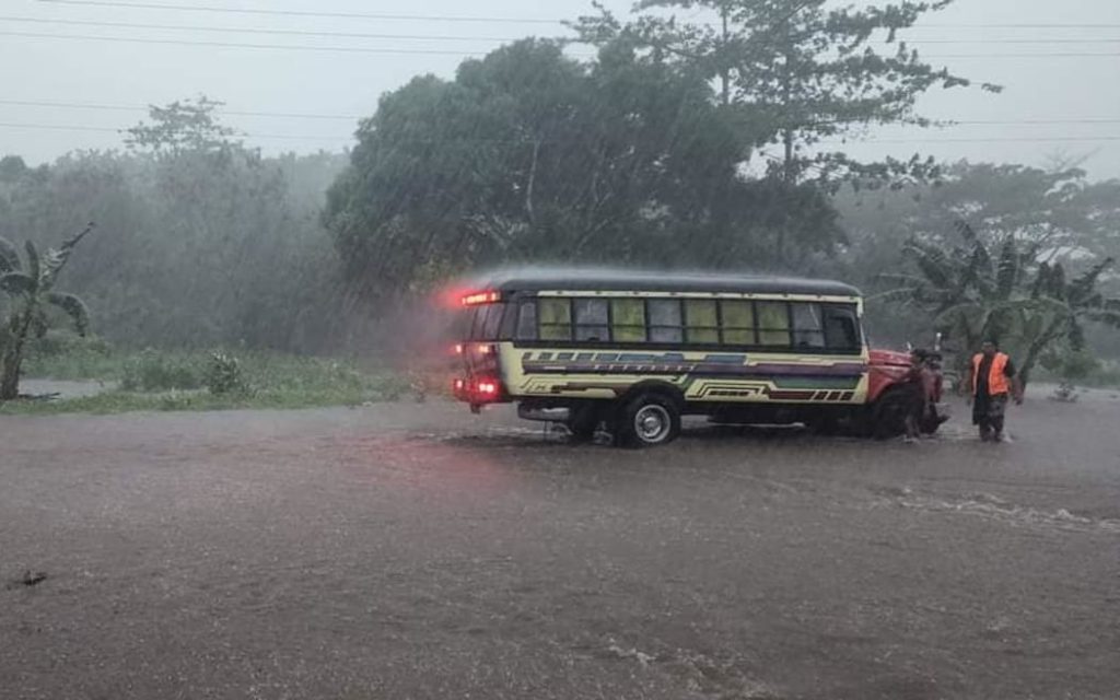 Savaii is the most affected with roads submerged by overflows. Photo: Land Transport Authority - Samoa