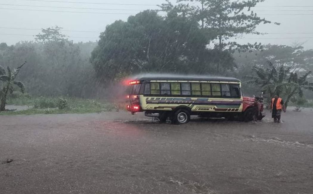 Savaii is the most affected with roads submerged by overflows. Photo: Land Transport Authority - Samoa