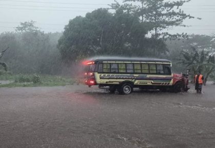 Savaii is the most affected with roads submerged by overflows. Photo: Land Transport Authority - Samoa